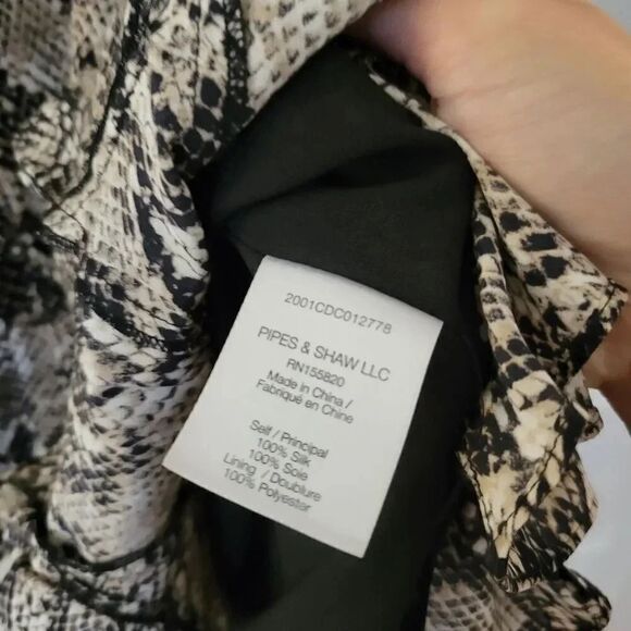 VERONICA BEARD | Ried Snake Print Silk Ruffle Dress 0 - Picture 9 of 13